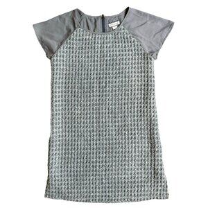 Ethereal Mini Dress Womens S Gray Textured Wool 3D Knit Mod Y2K Zip A Line